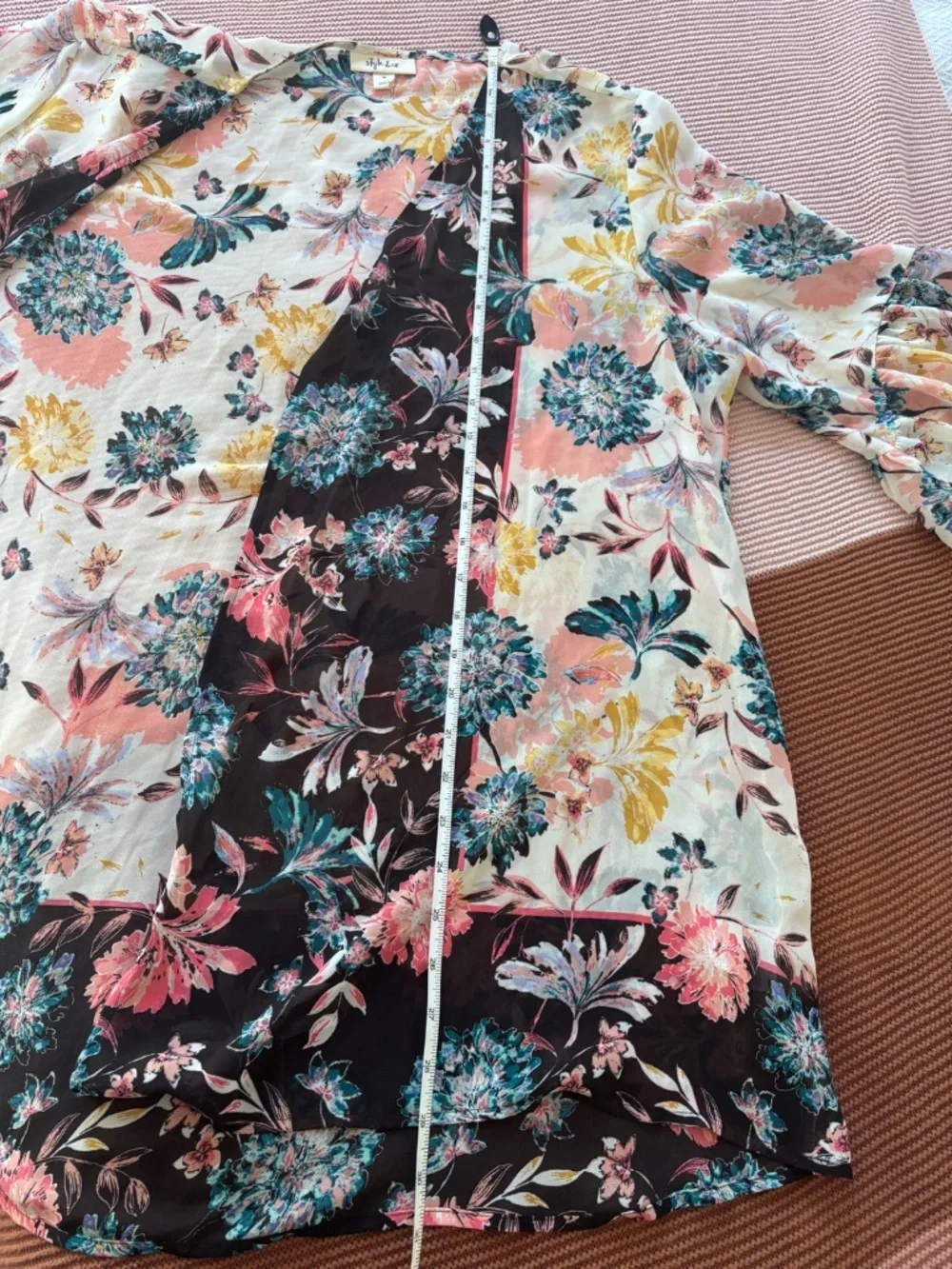 Style & Co. Floral Sheer Kimono Women’s Size Medium - Picture 8 of 8